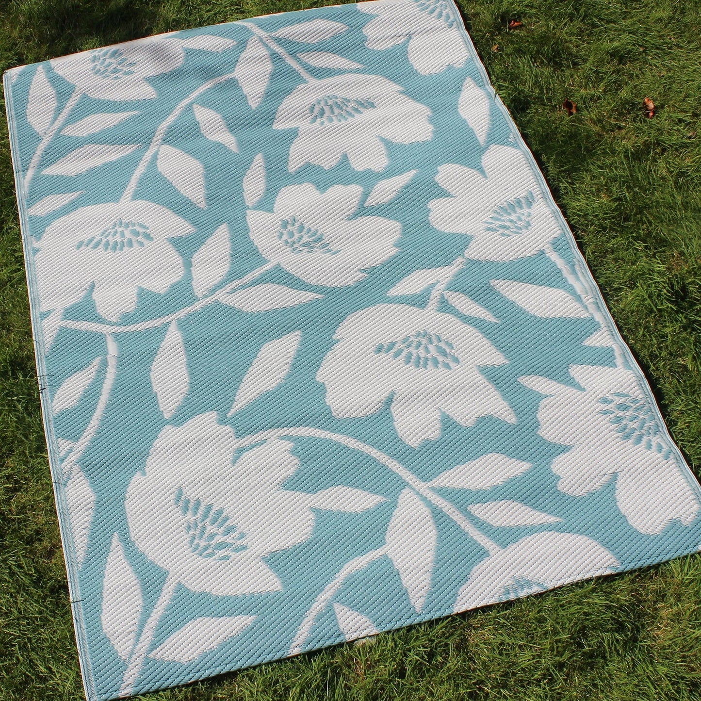 Luna Outdoor Rug by Fusion in Duck Egg