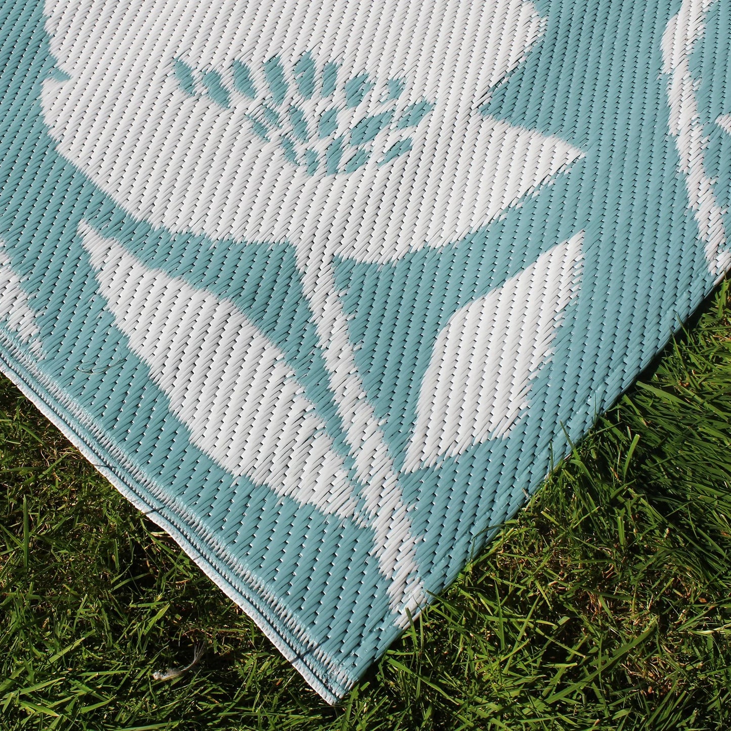 Luna Outdoor Rug by Fusion in Duck Egg