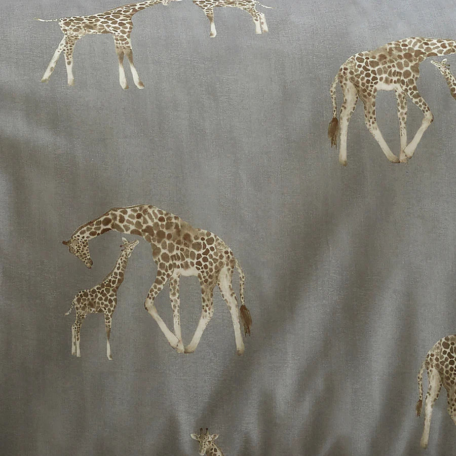 Milo Giraffe Duvet Cover Set by Fusion in Grey