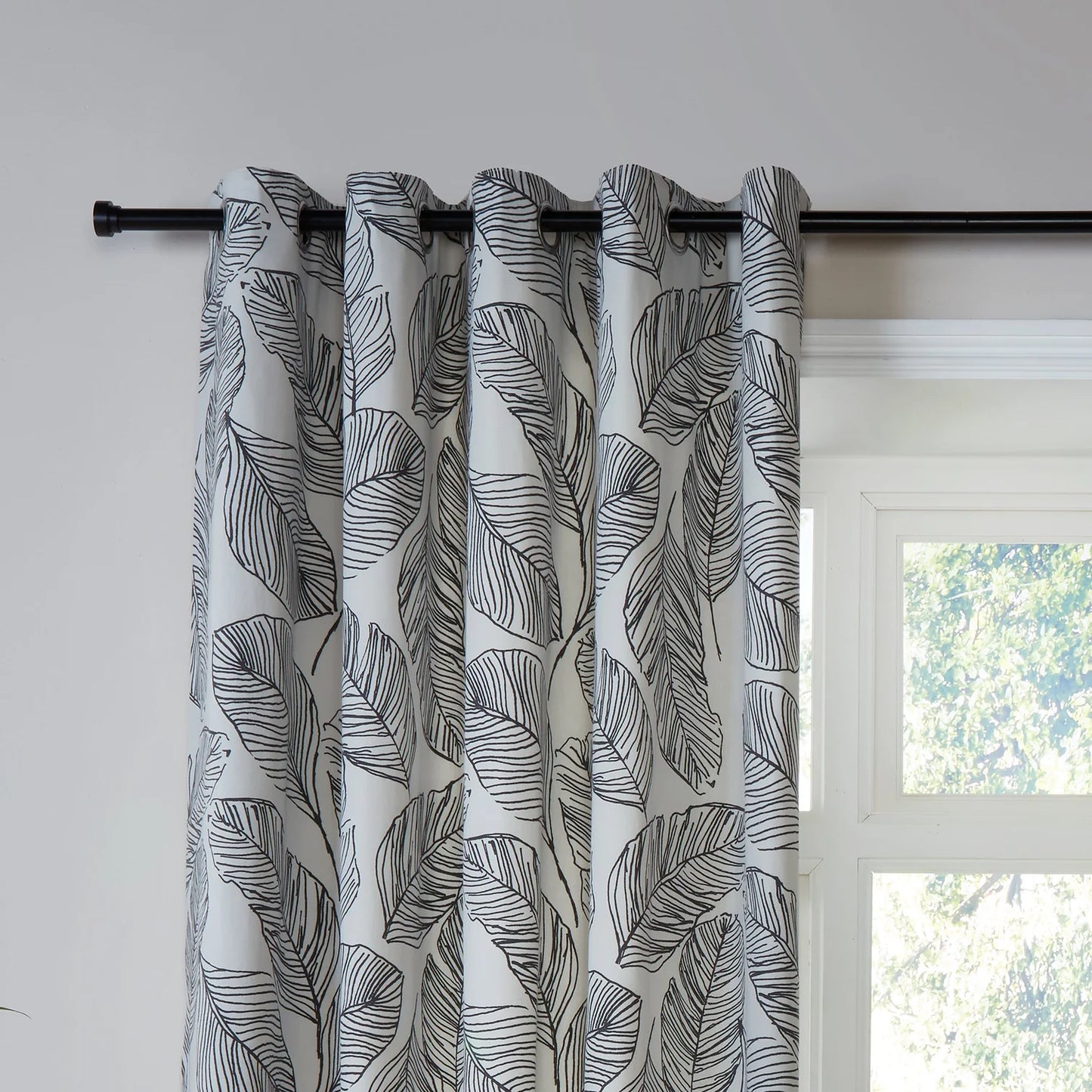 Matteo Eyelet Curtains by Fusion in Black