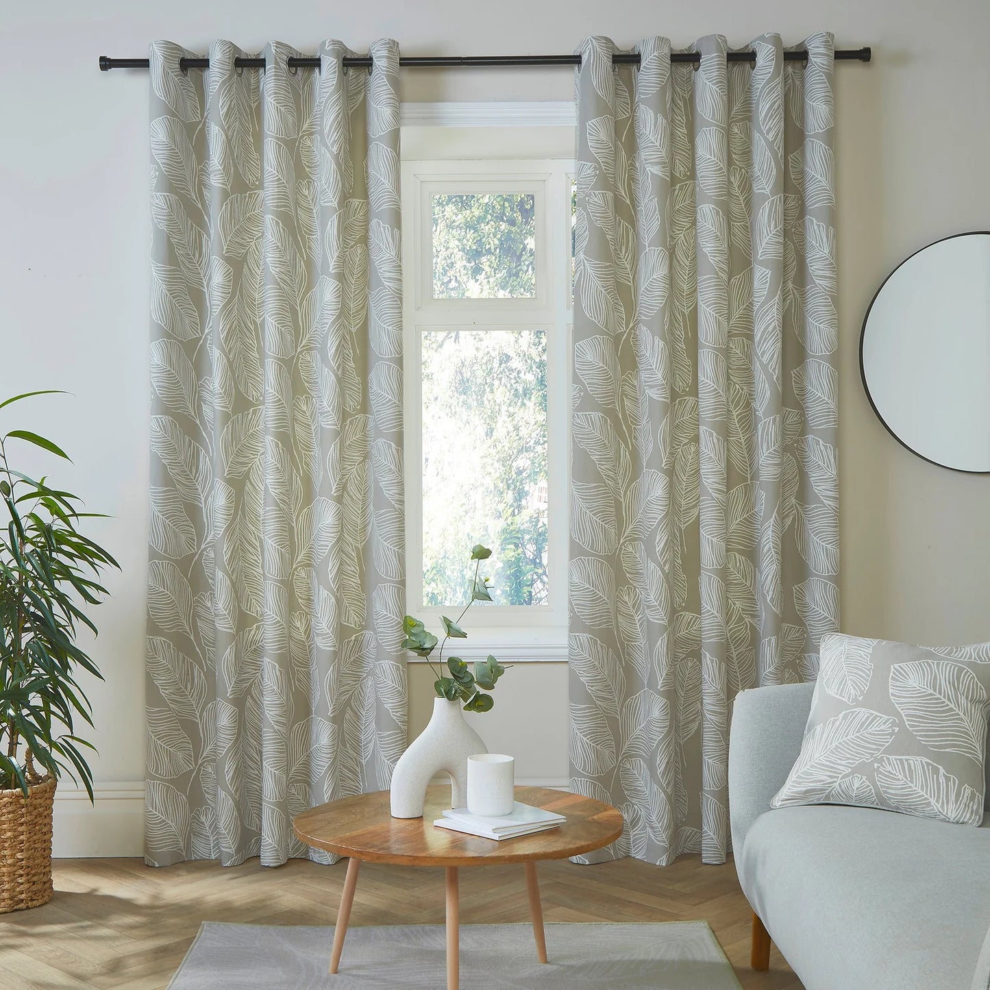 Matteo Eyelet Curtains by Fusion in Natural