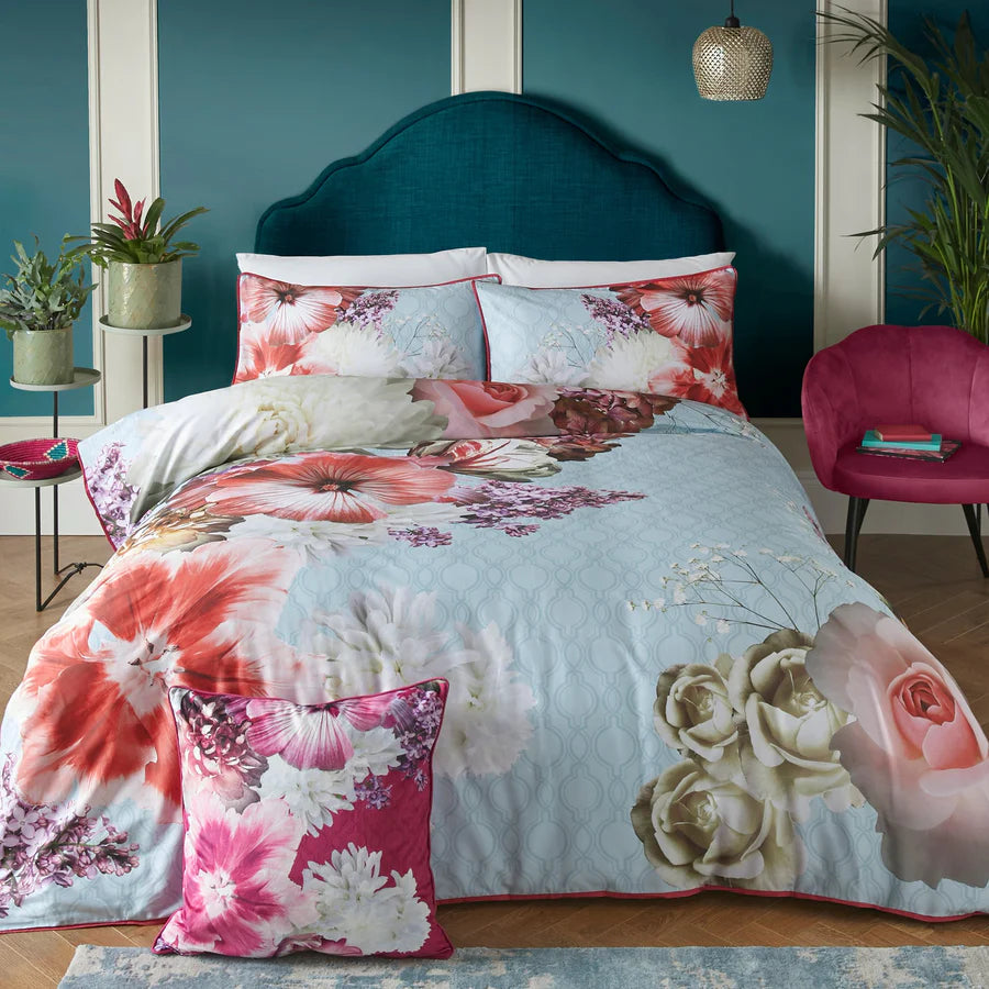 Blue Mayfair Lady Duvet Cover Set by Laurence Llewelyn-Bowen