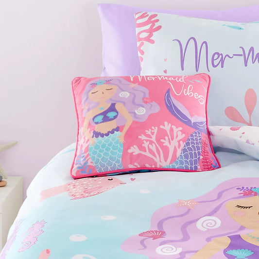 Mermaid Vibes Filled Cushion  by Bedlam in Pink