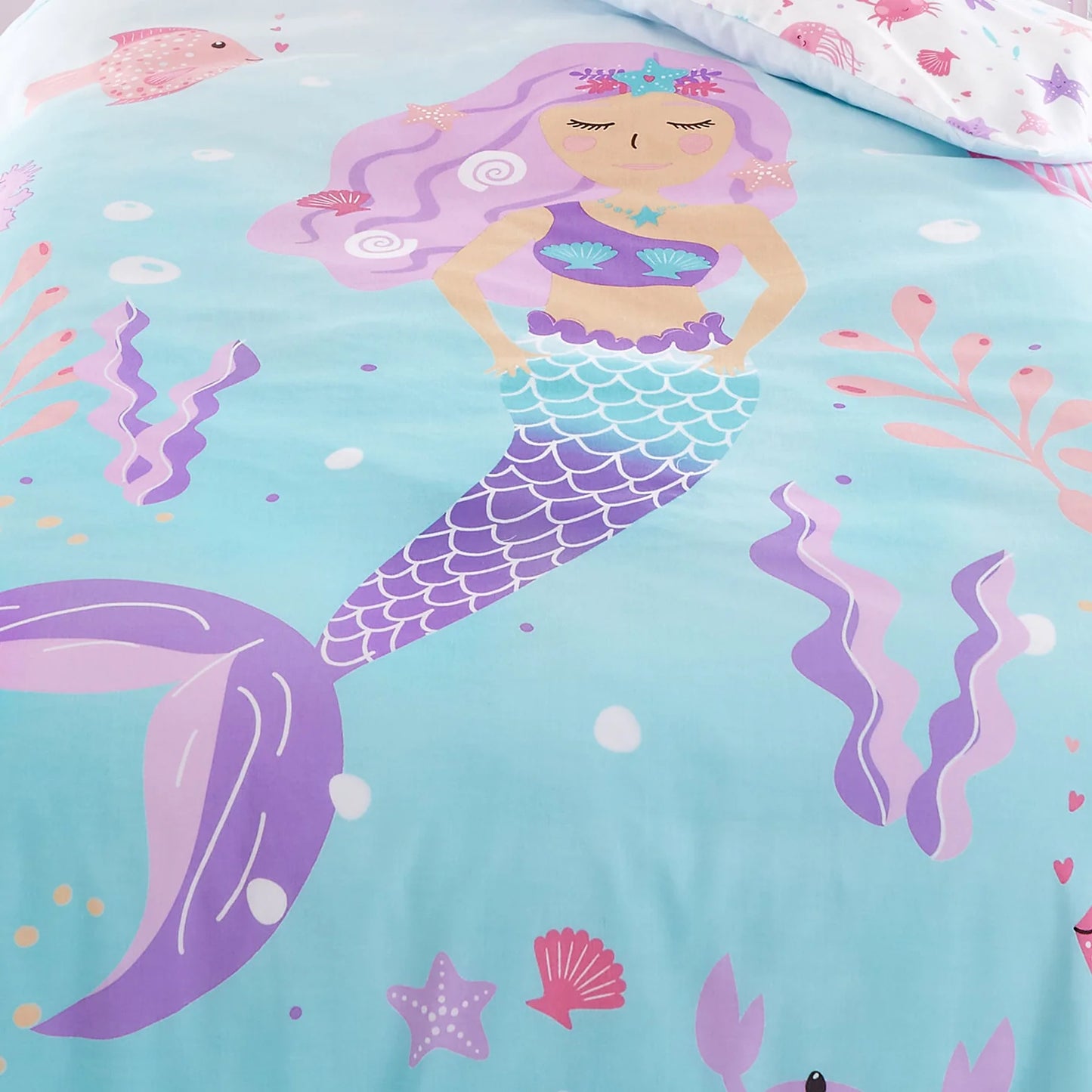 Mermaid Vibes Duvet Cover Set by Bedlam in Aqua