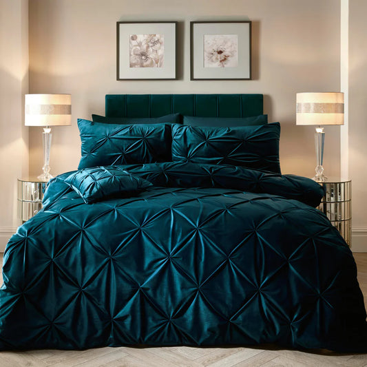 Mira Duvet Cover Set by Soiree in Teal