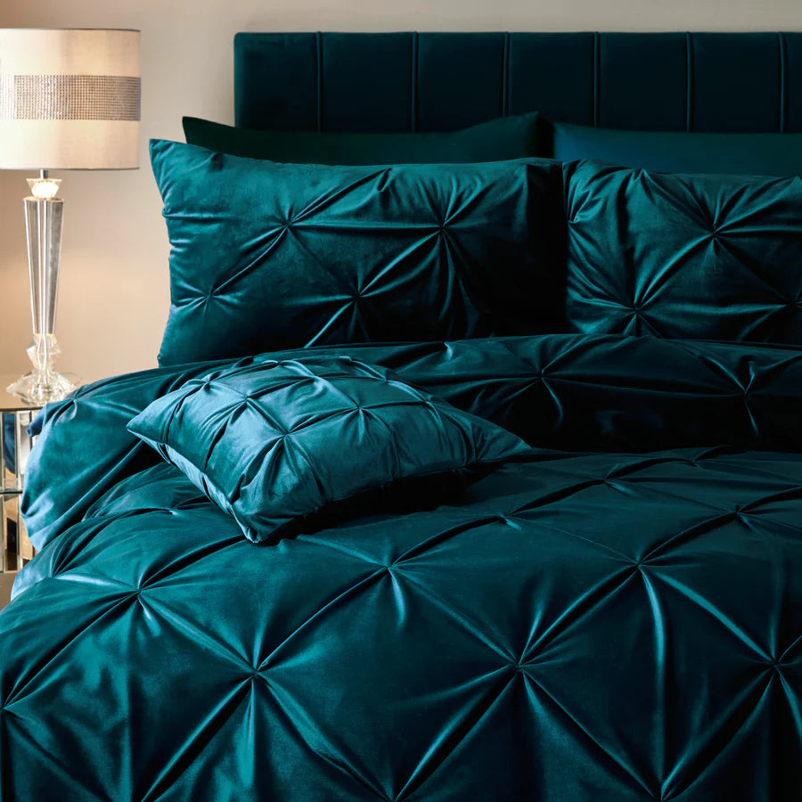 Mira Duvet Cover Set by Soiree in Teal