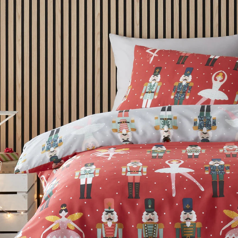 Nutcracker Duvet Cover Set by Fusion in Red