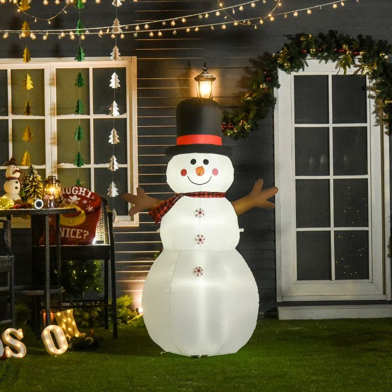 6ft Giant Inflatable Snowman Christmas Decoration with LED Lights