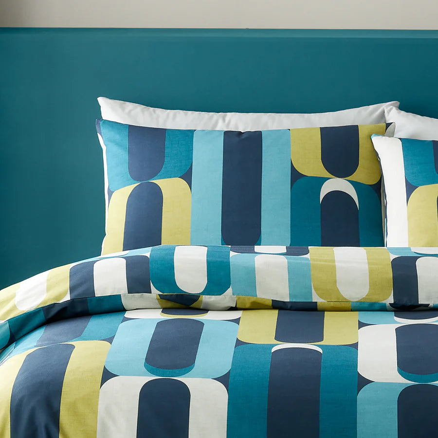 Orea Duvet Cover Set by Fusion in Blue