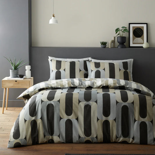 Orea Duvet Cover Set by Fusion in Charcoal