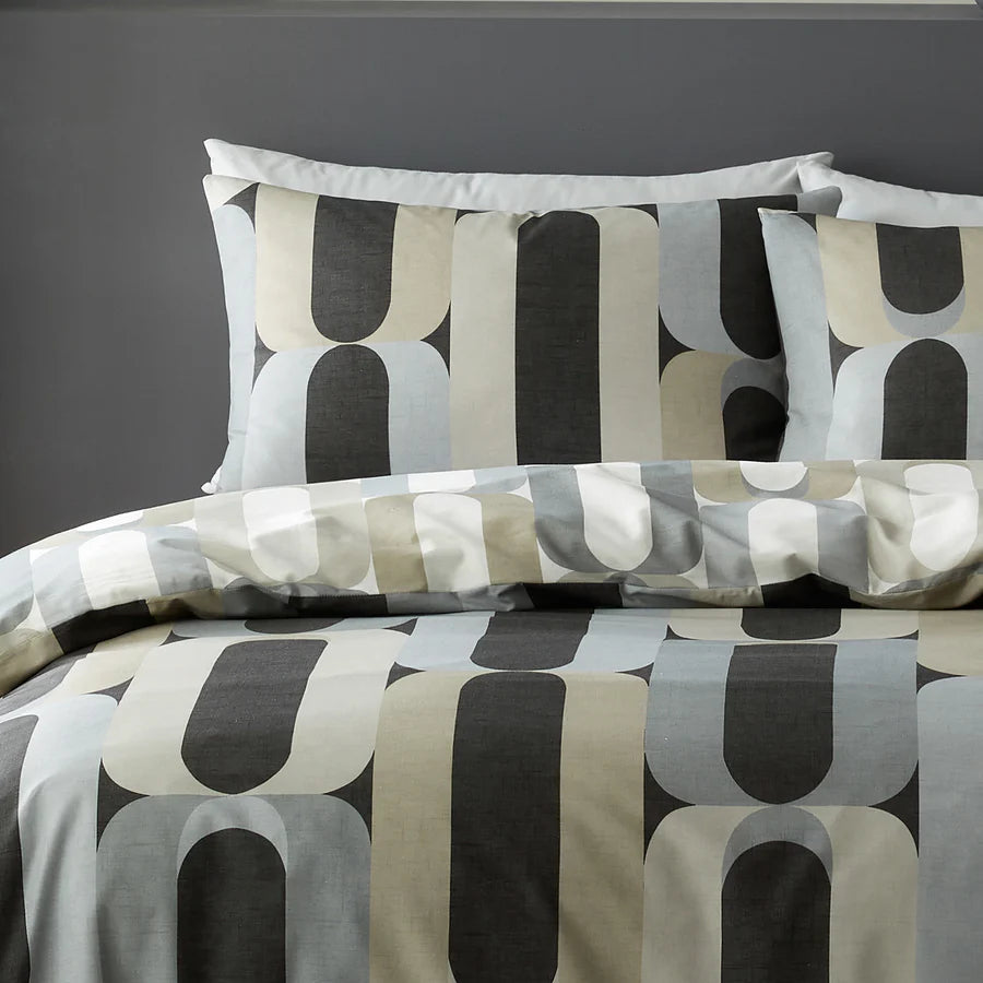 Orea Duvet Cover Set by Fusion in Charcoal