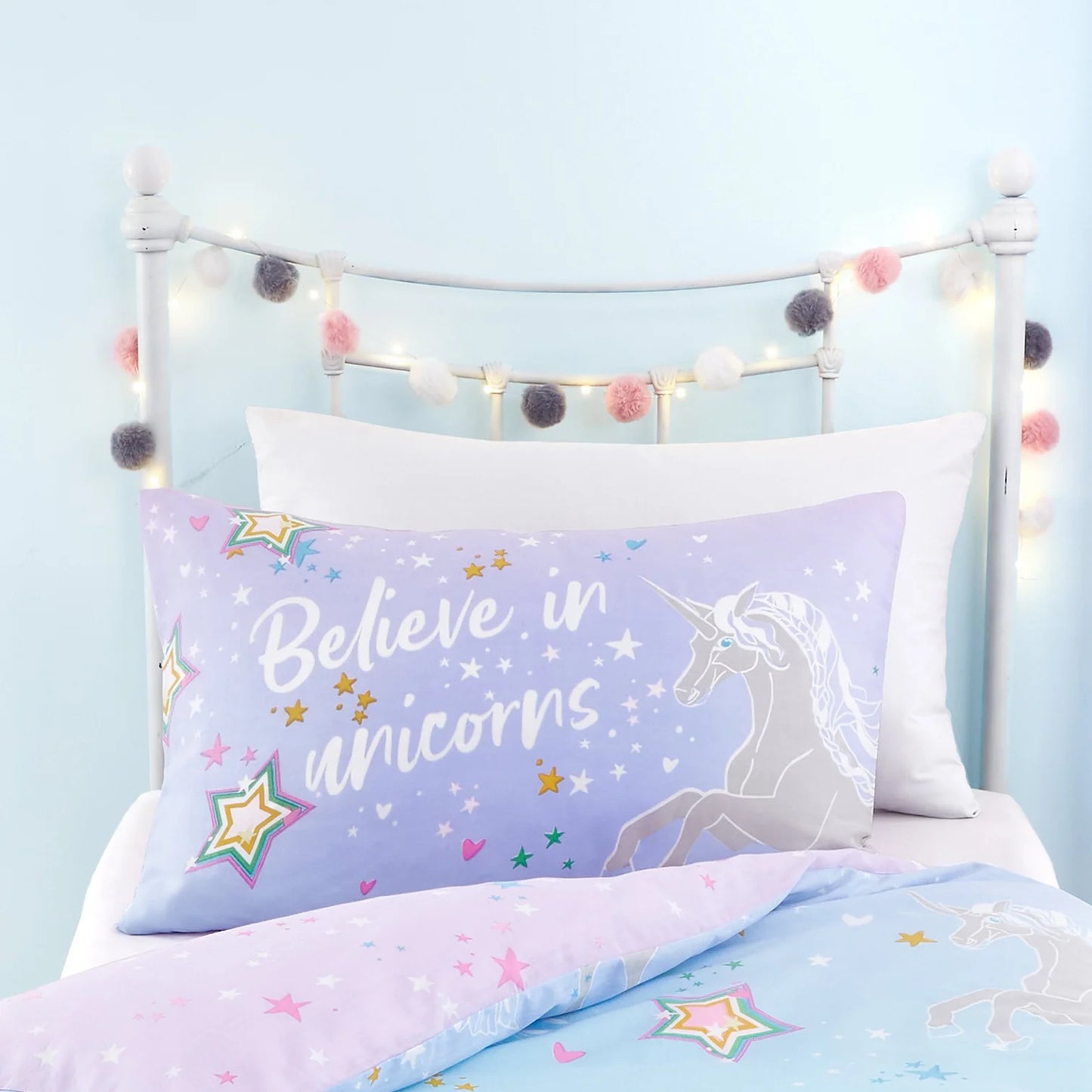 Ombre Unicorn Duvet Cover Set by Bedlam in Lilac