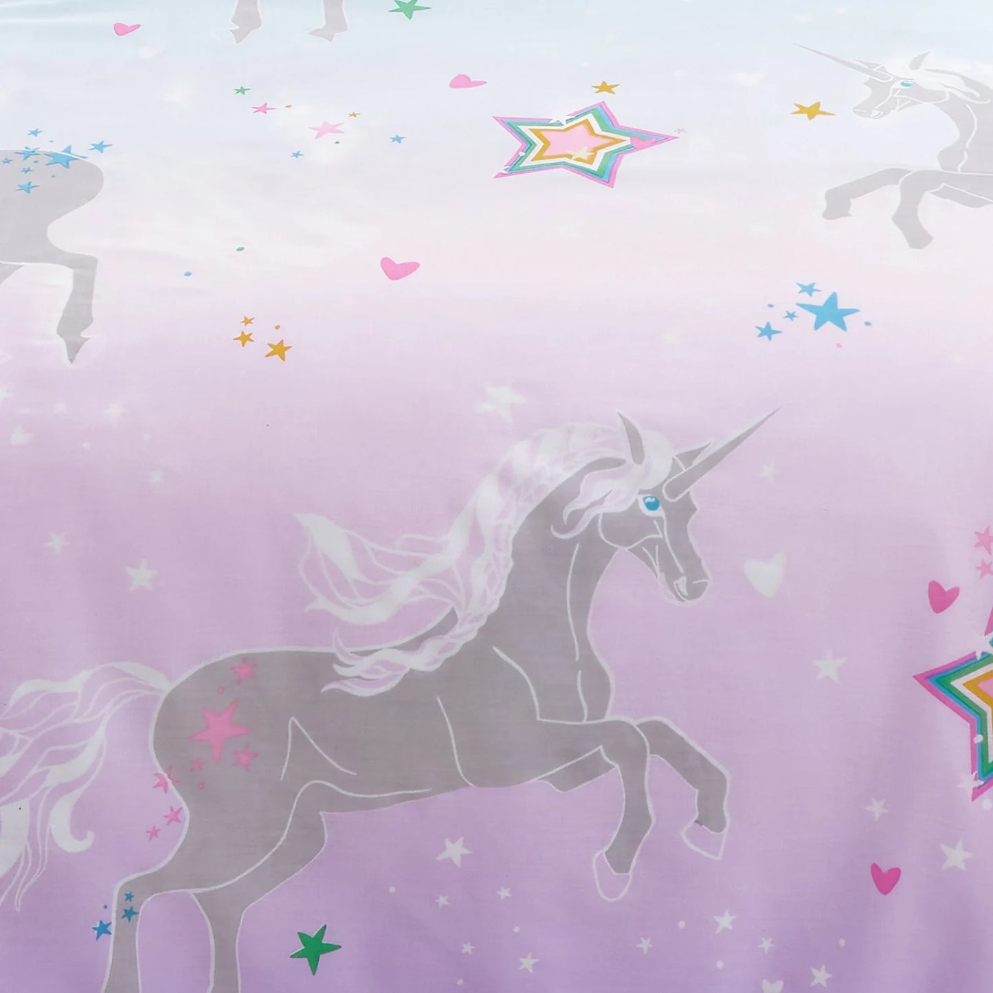 Ombre Unicorn Duvet Cover Set by Bedlam in Lilac