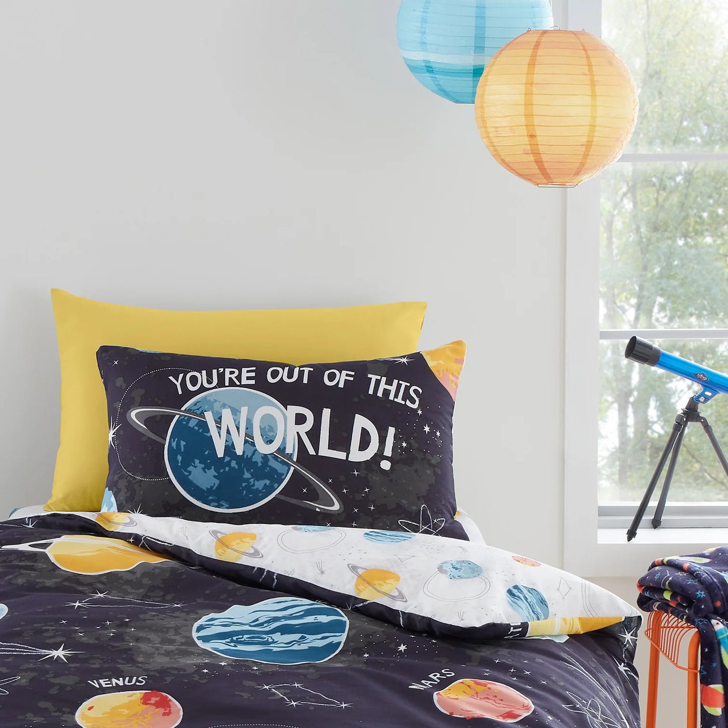 Outer Space Duvet Cover Set by Bedlam in Black