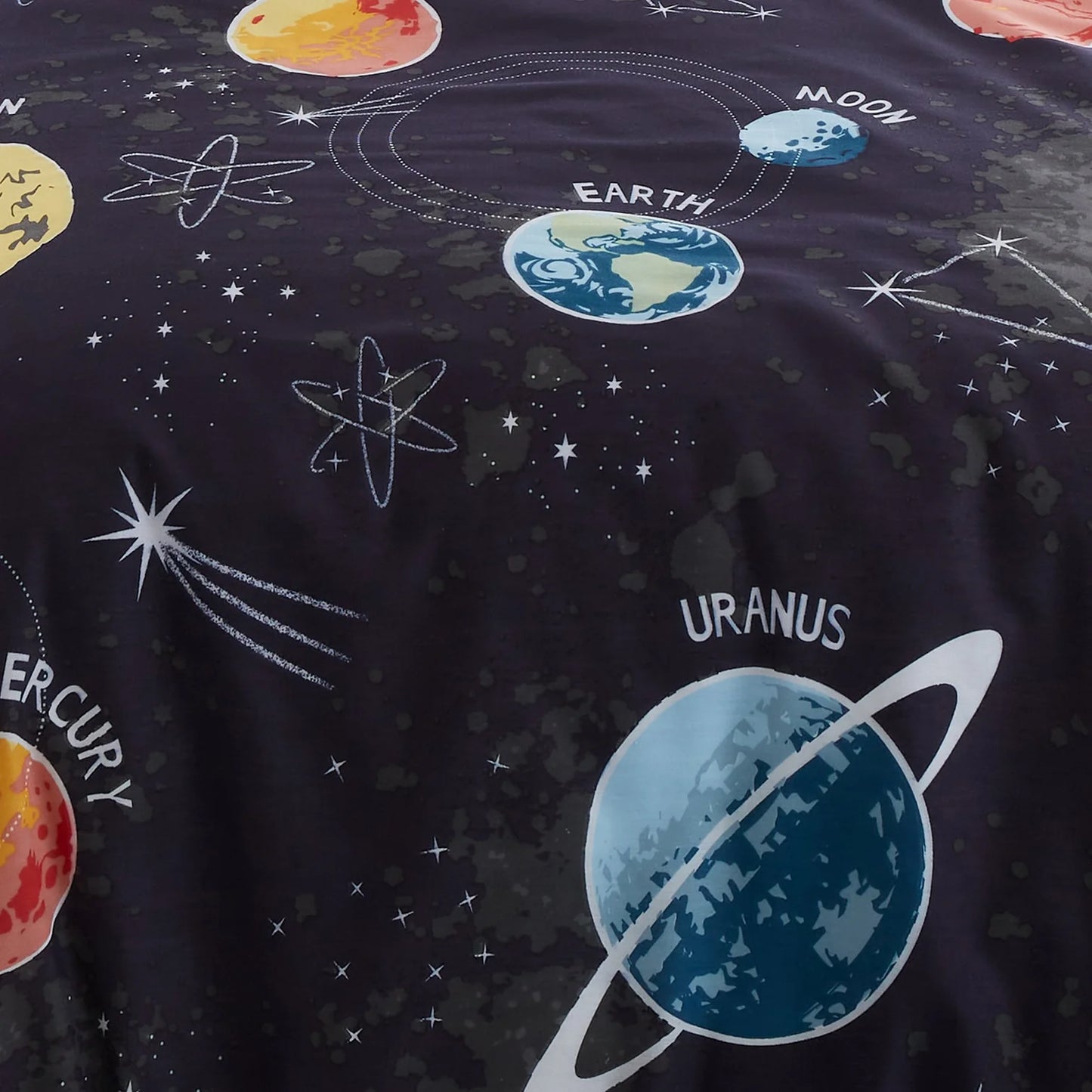 Outer Space Duvet Cover Set by Bedlam in Black