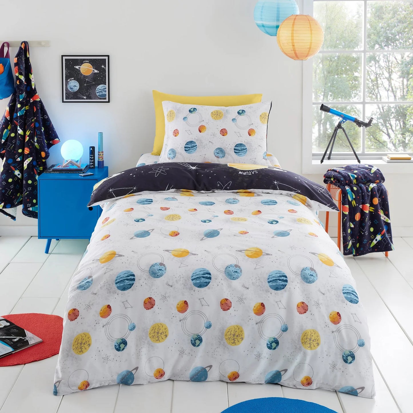 Outer Space Duvet Cover Set by Bedlam in Black