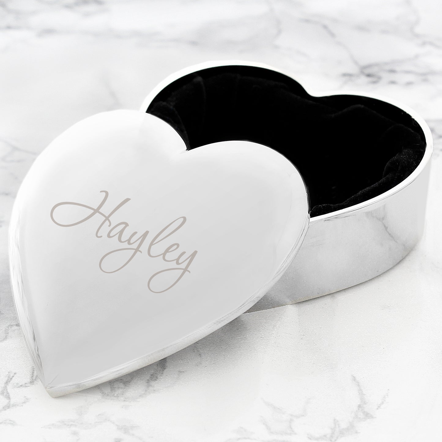 Personalised Name Only Heart Trinket Box