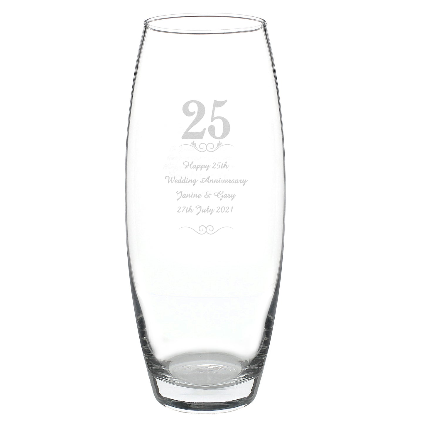 Personalised 25 Years Bullet Vase