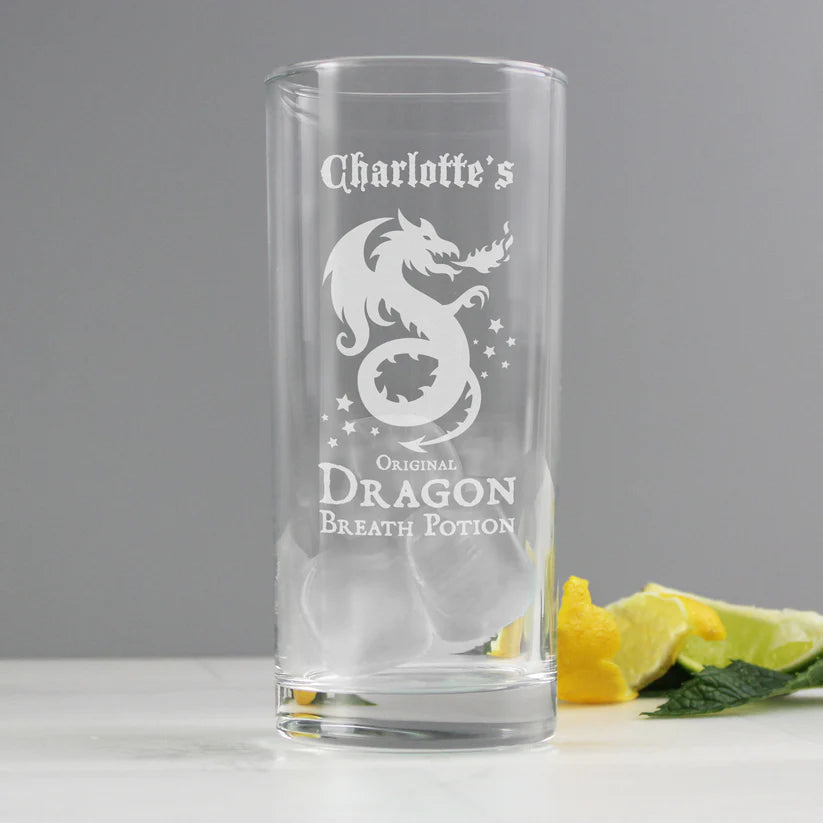 Personalised Dragon Breath Potion Hi Ball Glass