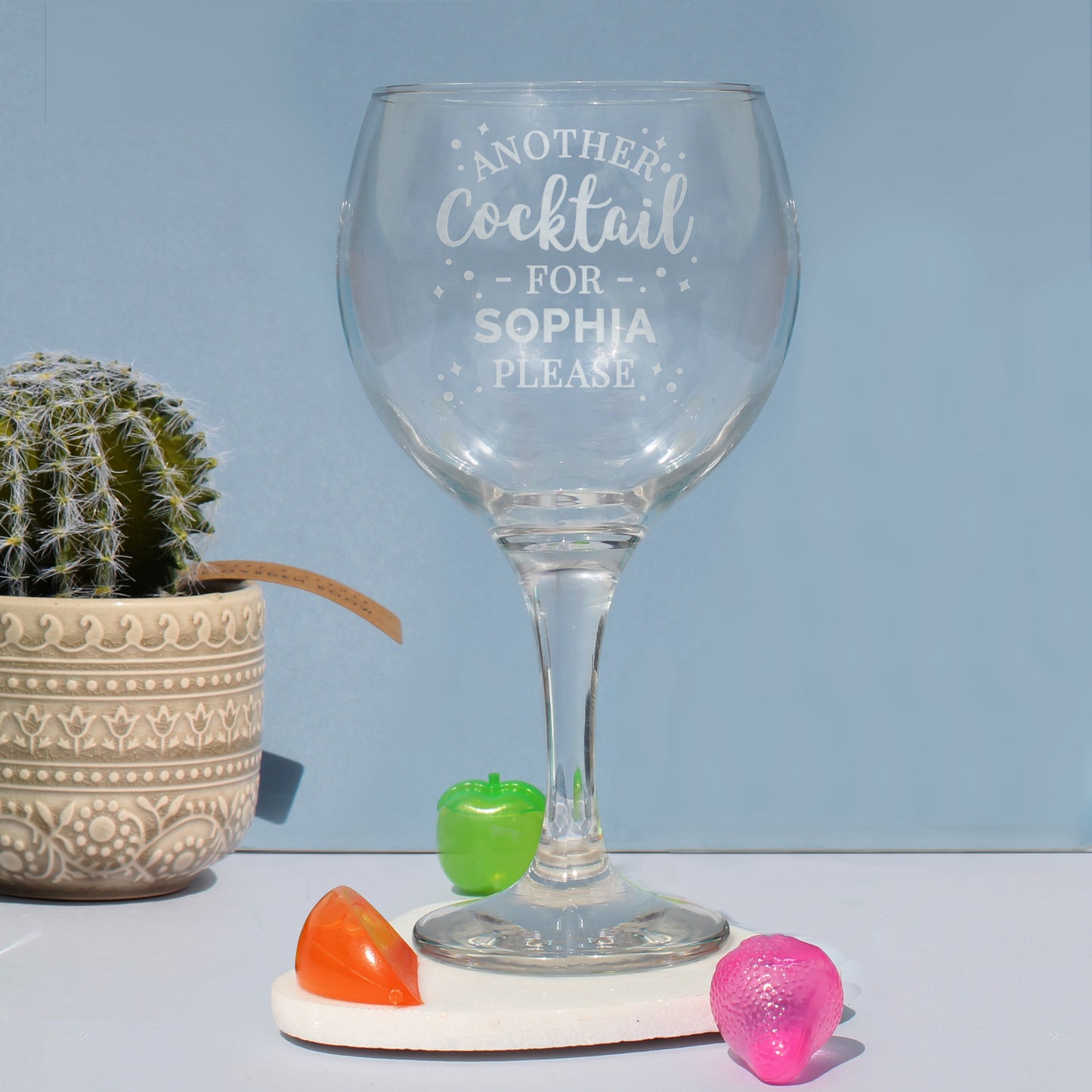 Personalised Another Cocktail Balloon Glass