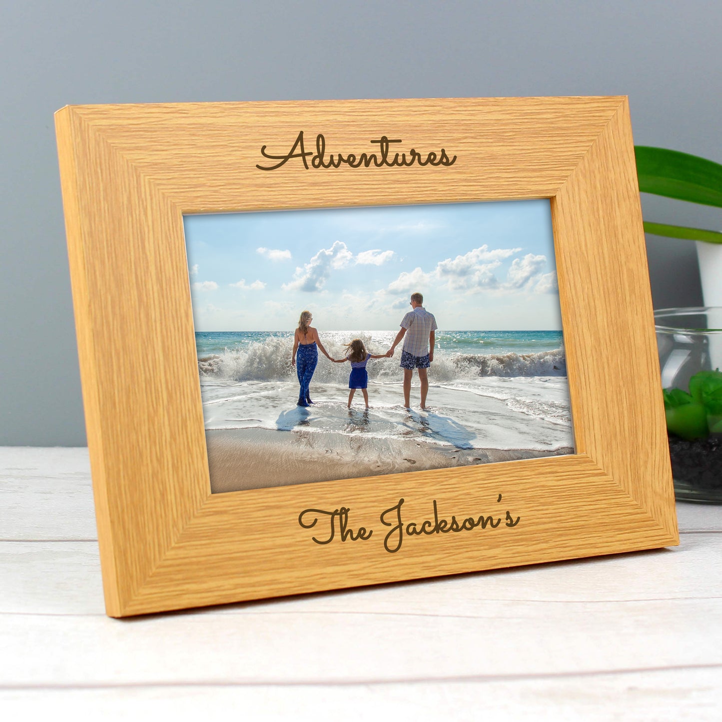 Personalised Free Text 6x4 Wooden Photo Frame