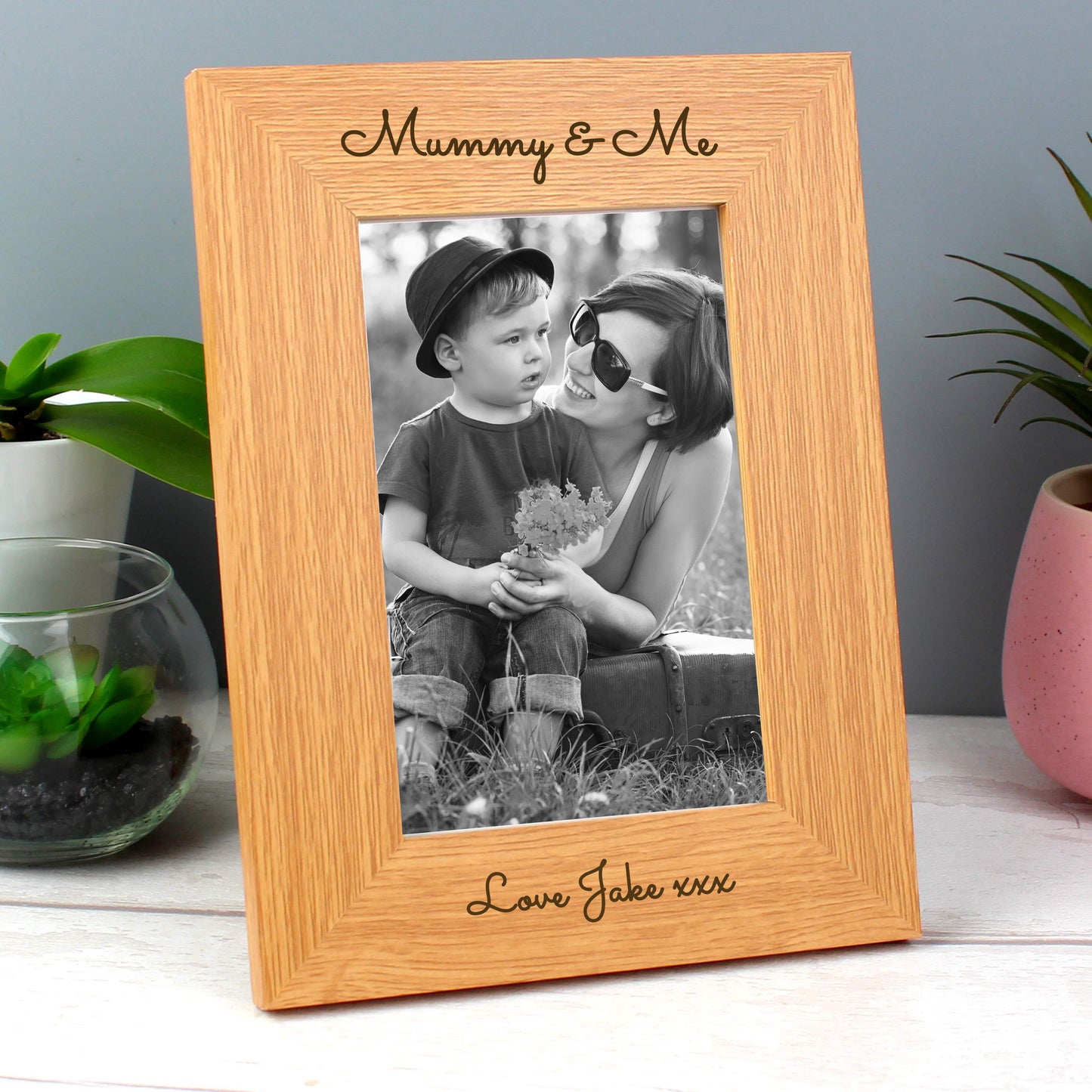 Personalised Free Text 6x4 Wooden Photo Frame