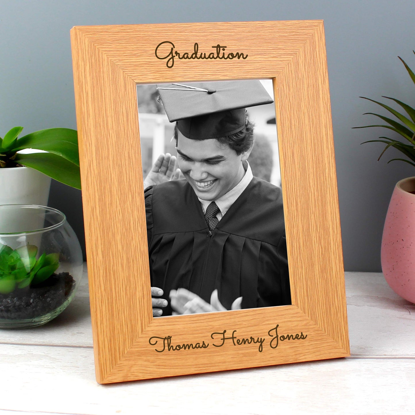 Personalised Free Text 6x4 Wooden Photo Frame