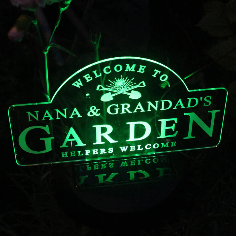 Personalised Garden Sign Outdoor Solar Light