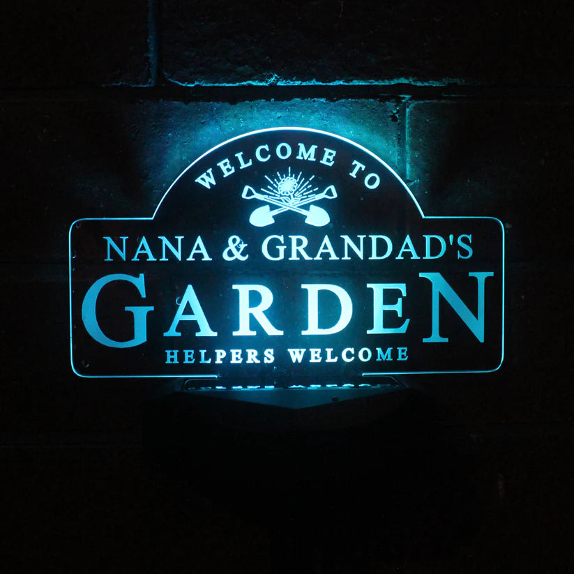 Personalised Garden Sign Outdoor Solar Light