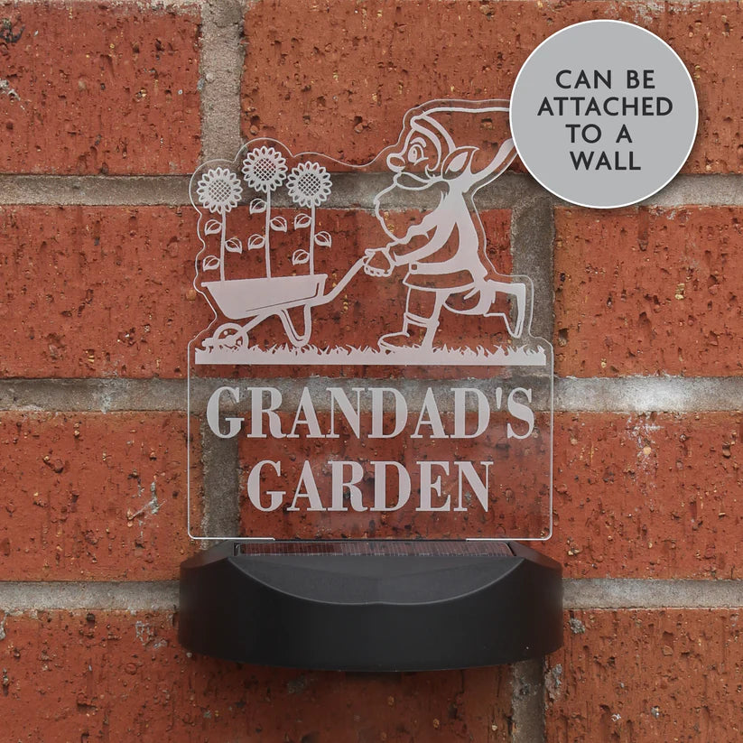 Personalised Gnome Garden Outdoor Solar Light