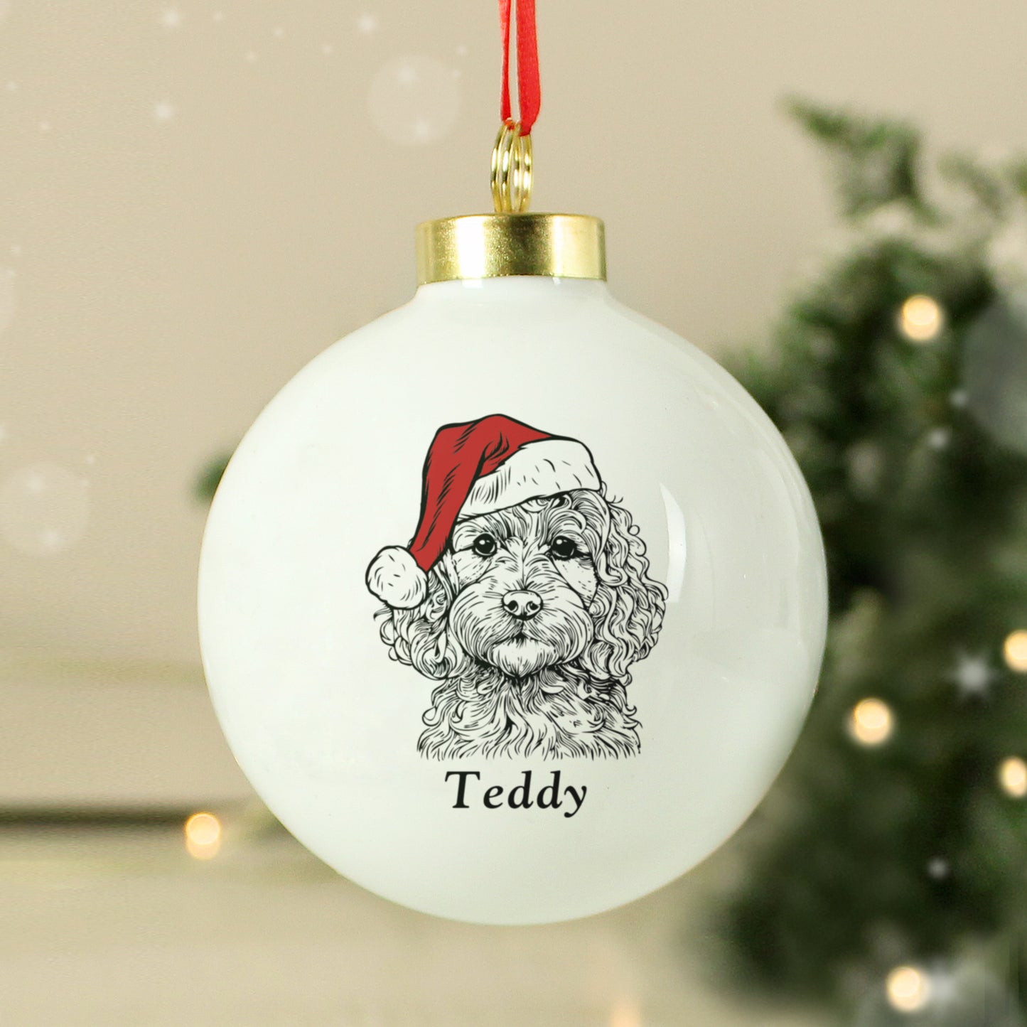 Personalised Dog Breed Christmas Bauble