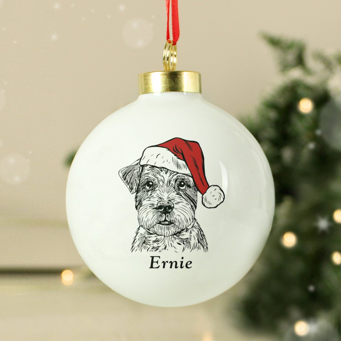 Personalised Dog Breed Christmas Bauble