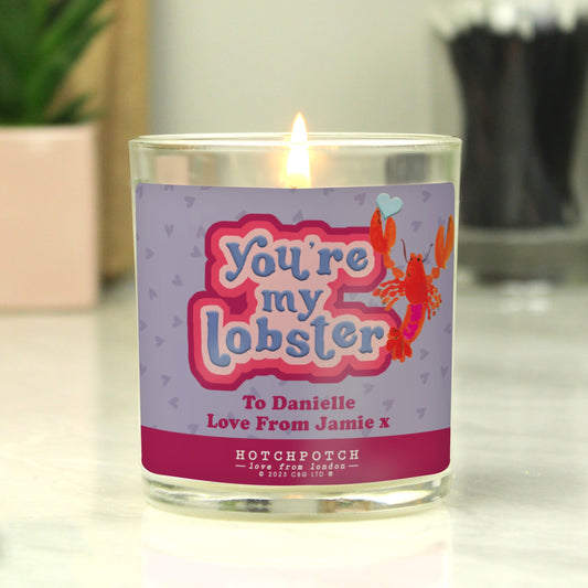 Personalised Youre My Lobster Scented Candle Jar