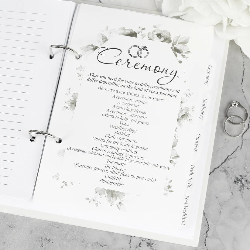 Personalised Floral Watercolour Wedding Planner