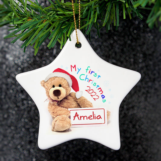 Personalised My First Christmas Teddy...