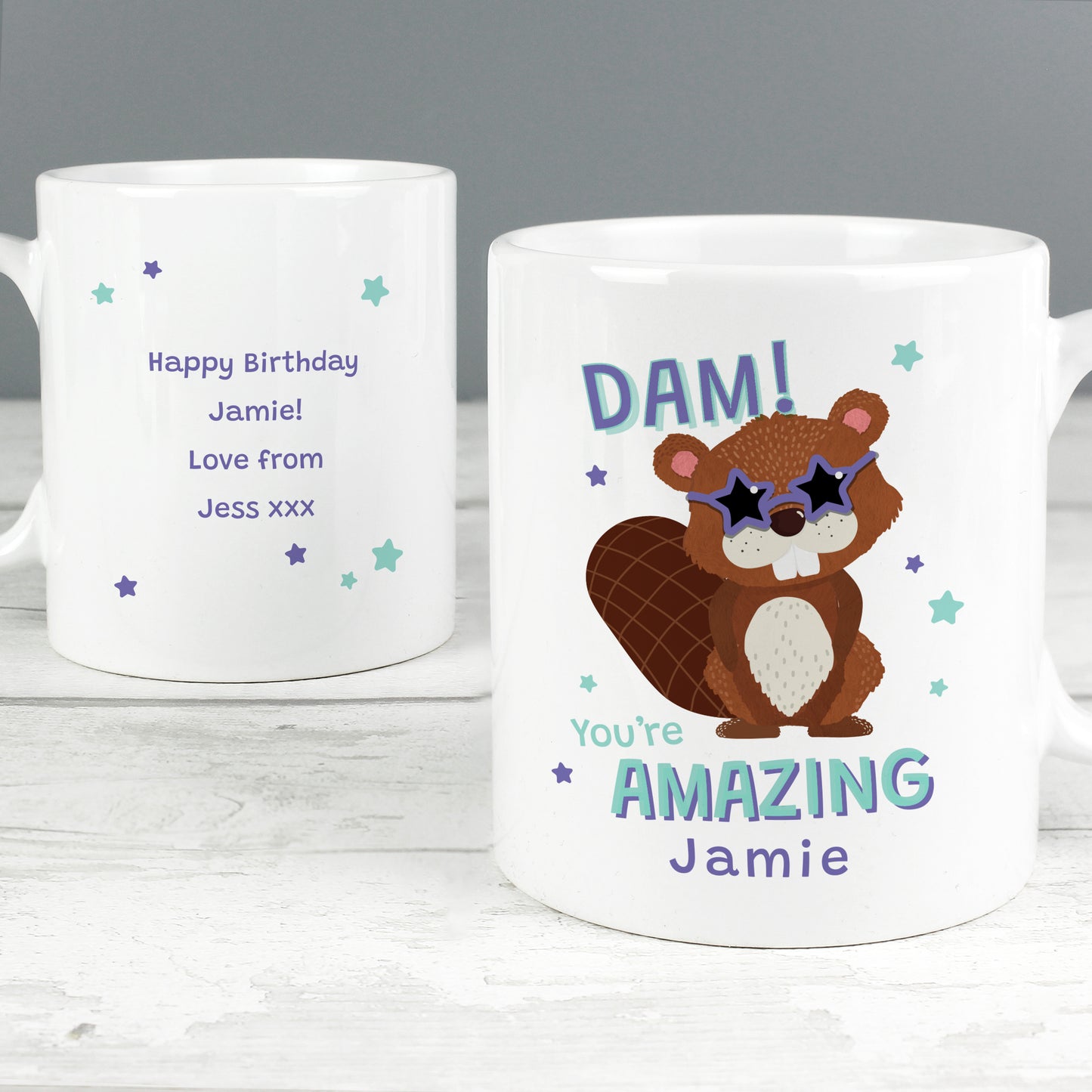 Personalised Dam You're Amazing Mug