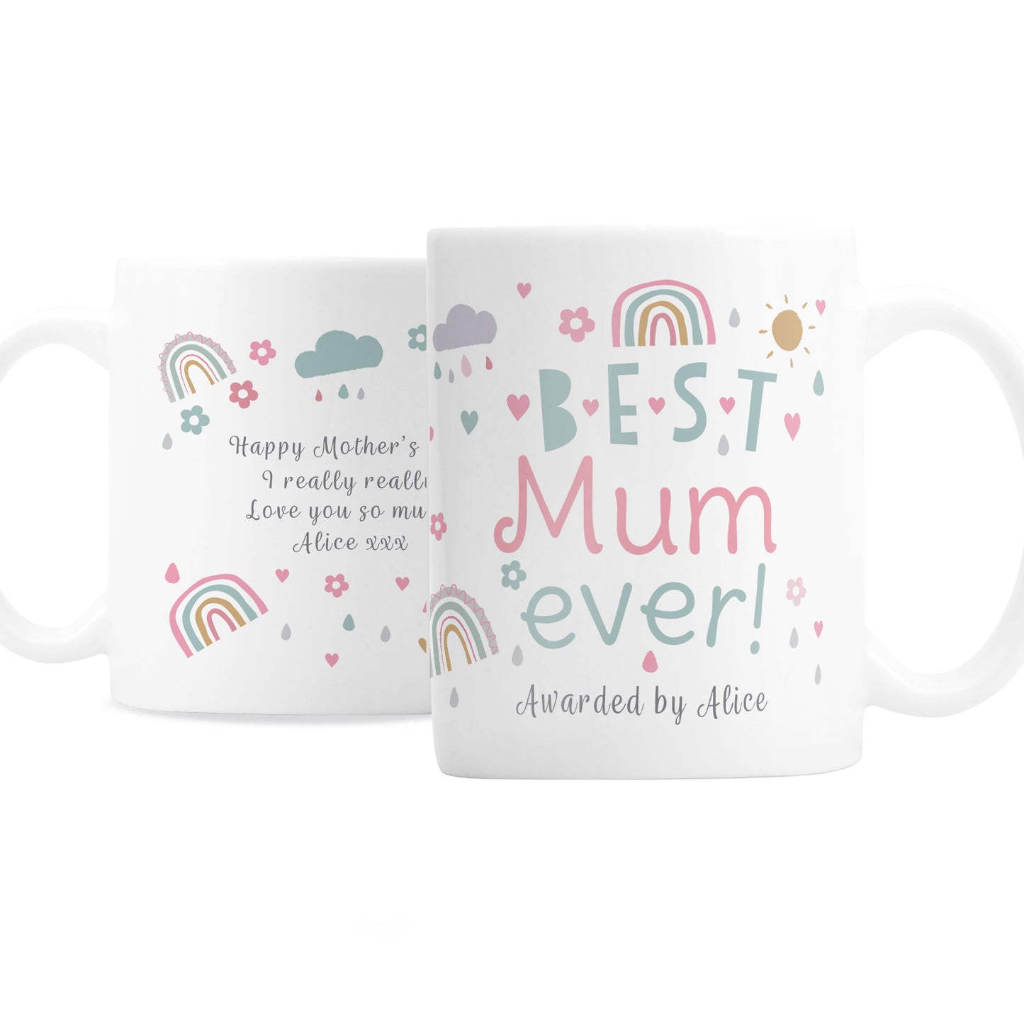 Personalised Best Ever Rainbows & Sunshine Mug