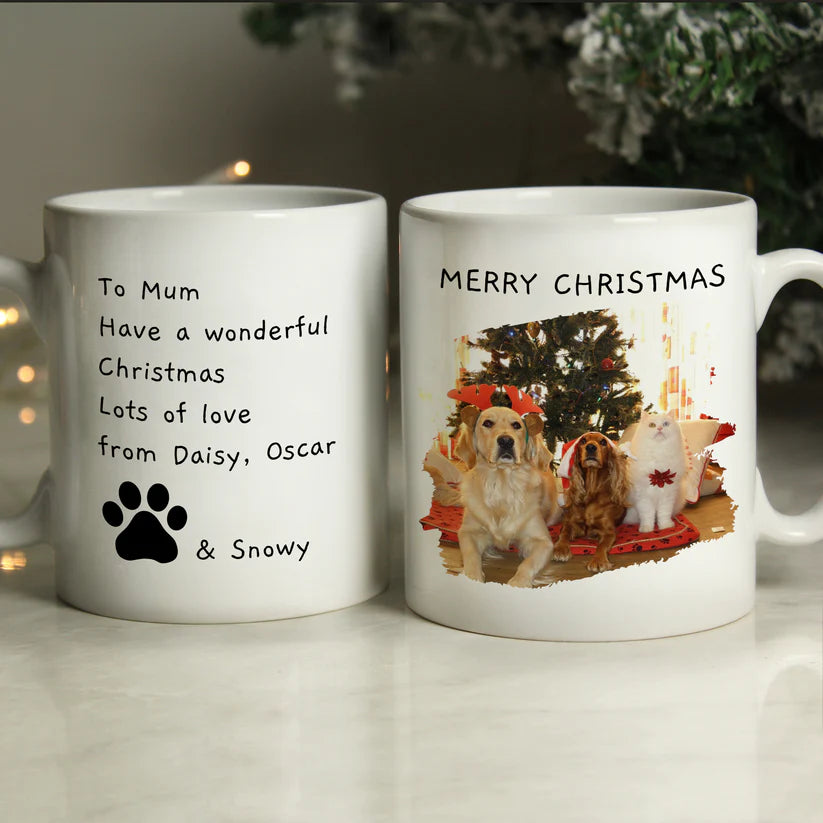 Personalised Free Text Pet Photo Upload Mug