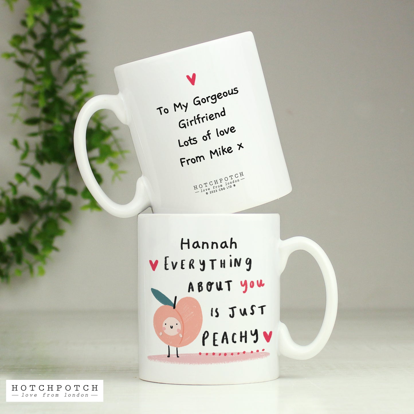 Personalised Peachy Mug