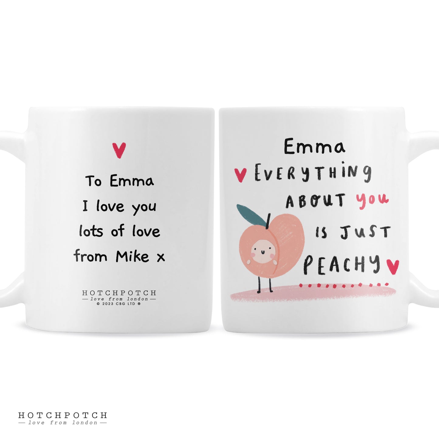 Personalised Peachy Mug