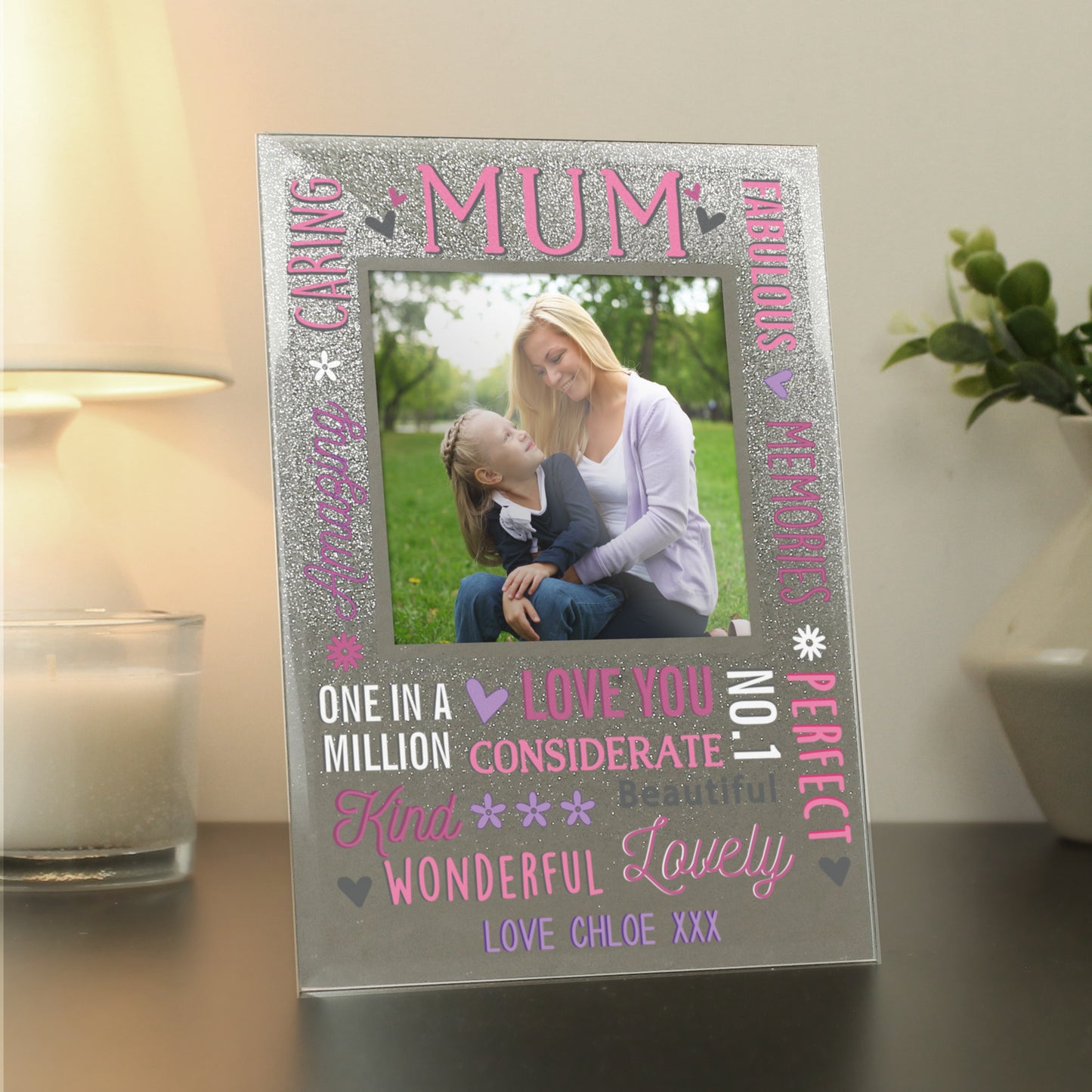 Personalised Mum Glitter Frame