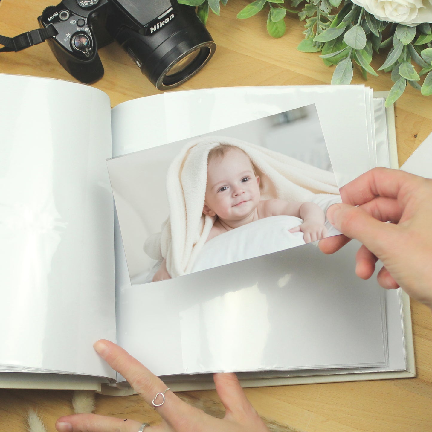 Personalised 'Truly Blessed' Christening Square Photo Album