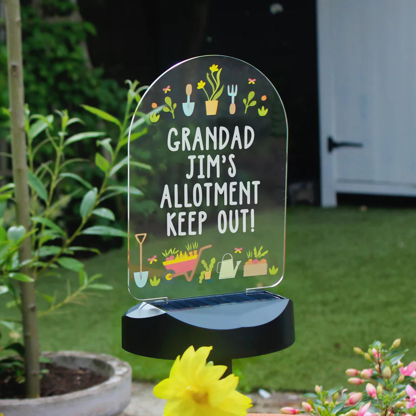 Personalised Vegetable Patch Outdoor Solar Light