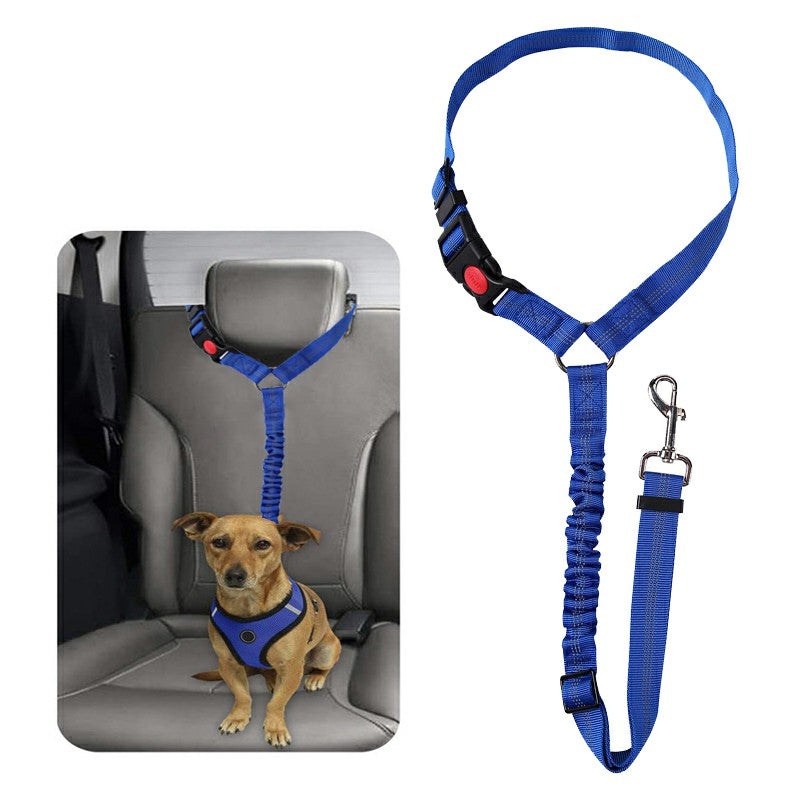 Headrest Anti Shock Pet Dog Car Seat Belt Bungee Lead Travel Safety Harness