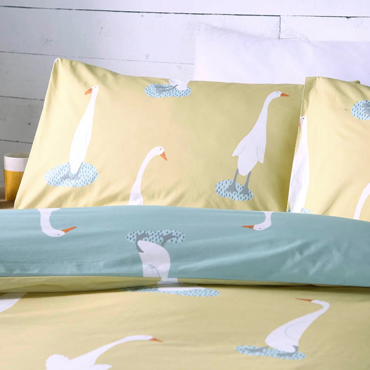 Puddles The Duck Duvet Cover Set by Fusion in Yellow