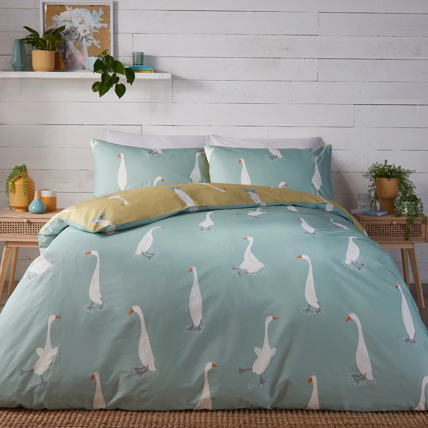 Puddles The Duck Duvet Cover Set by Fusion in Yellow