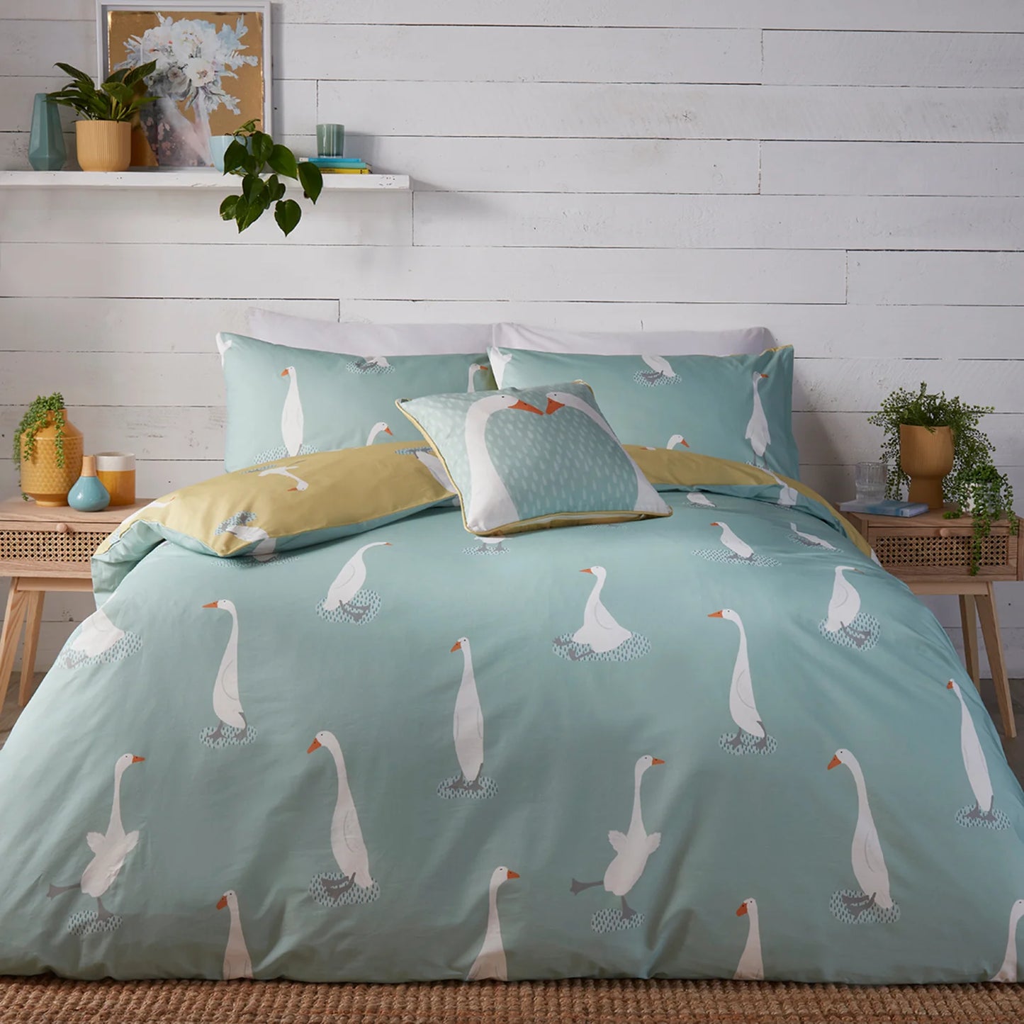 Puddles The Duck Duvet Cover Set by Fusion in Yellow