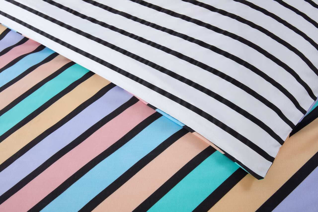 Oxford Stripe Duvet Cover Set in Multi