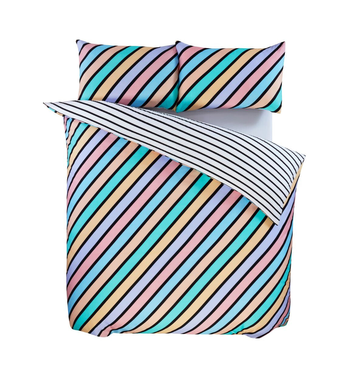 Oxford Stripe Duvet Cover Set in Multi