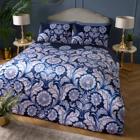 Romilly Duvet Cover Set by Laurence Llewelyn-Bowen in Blue